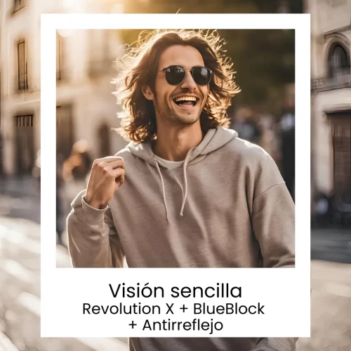 Lente fotosensible Blueblock con antirreflejo