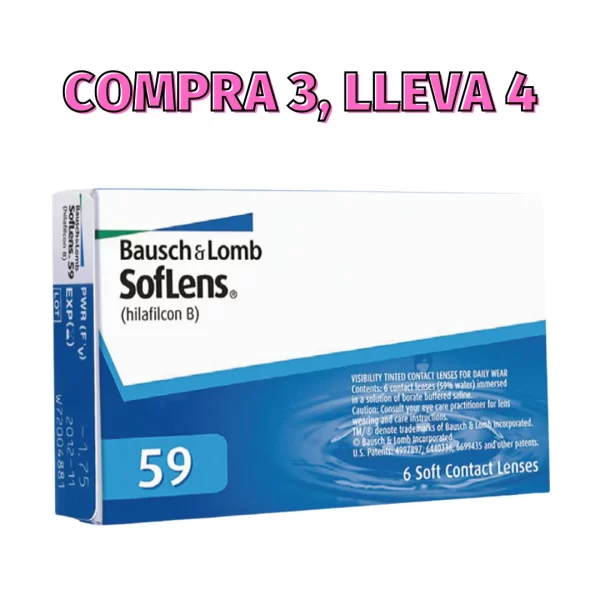 compra 3, lleva 4 lentes de contacto soflens 59