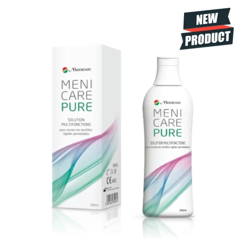 solución liquida Menicare pure lentes de contacto RGP